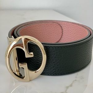 Reversible GUCCI Belt Black/Pink
